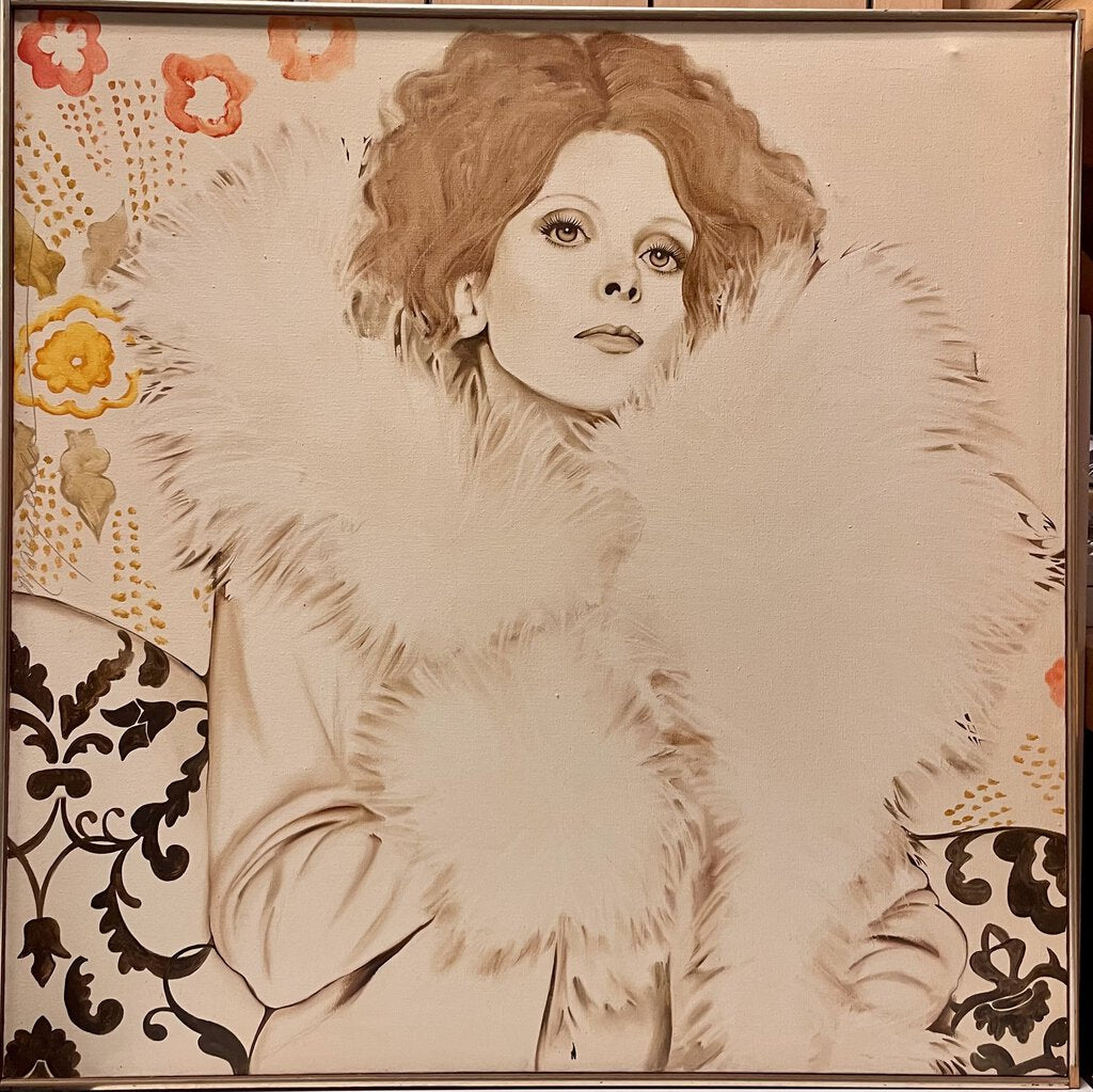 Mary Ella White Boa Mixed Medium Pencil Oil Signed Original