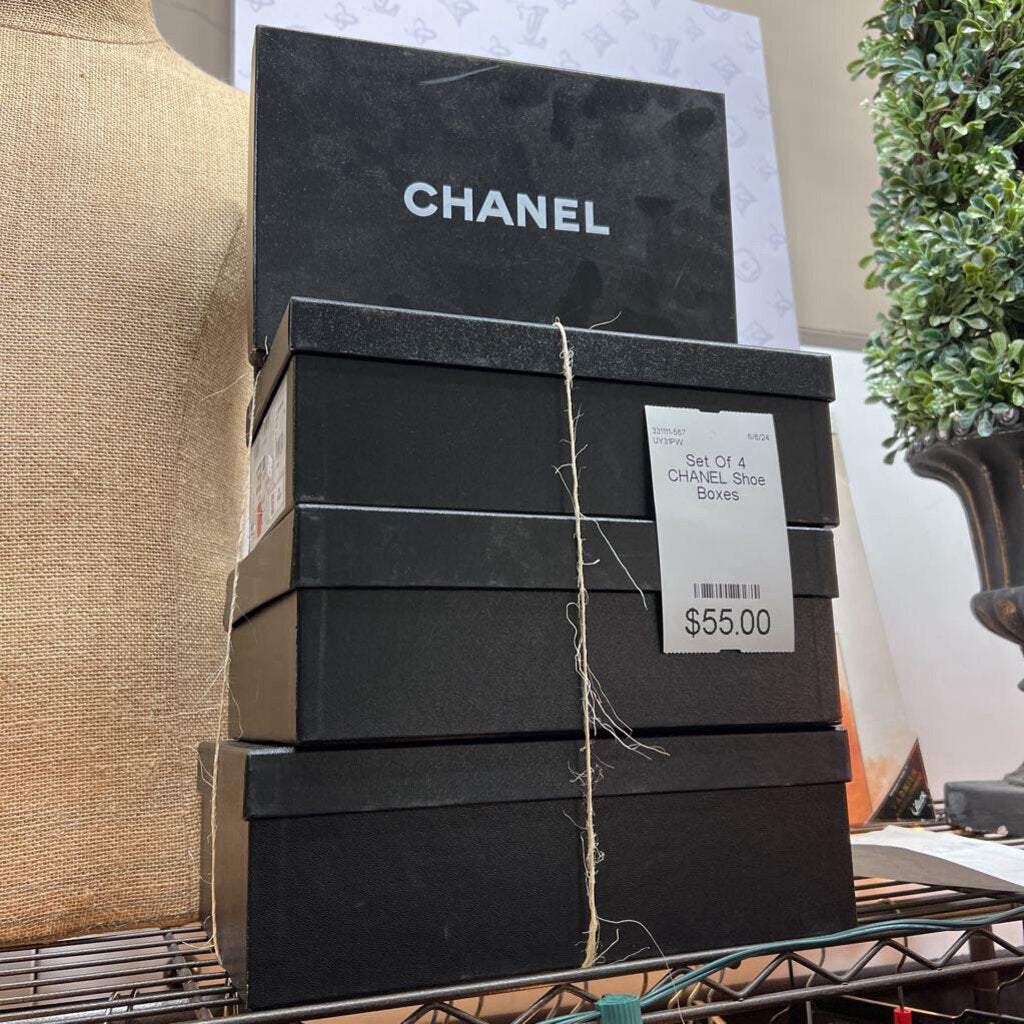 Set Of 4 CHANEL Shoe Boxes