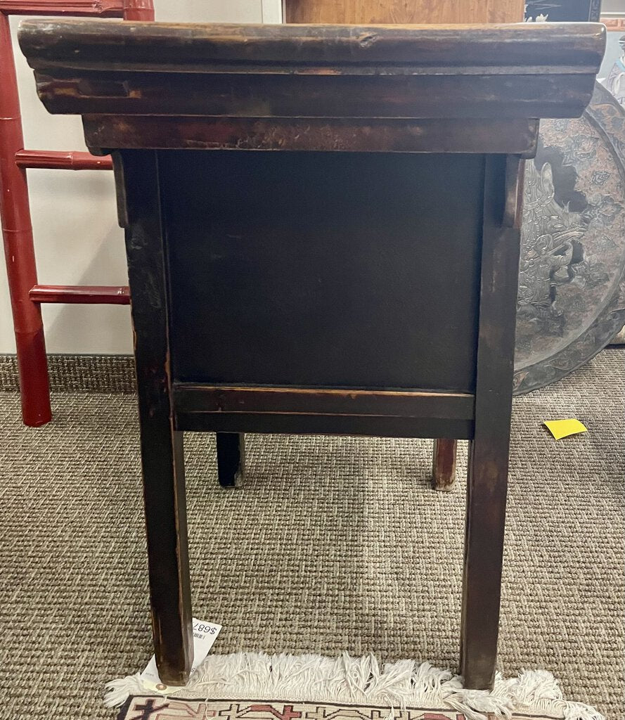 19th C. Chinese Elm and Lacquer Alter Console Table