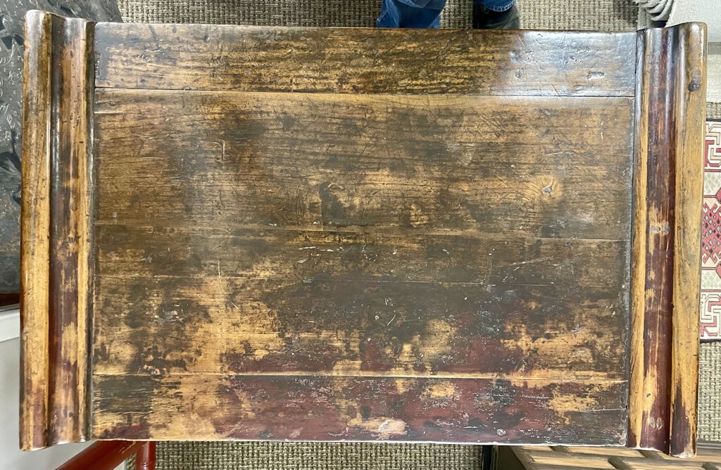 19th C. Chinese Elm and Lacquer Alter Console Table