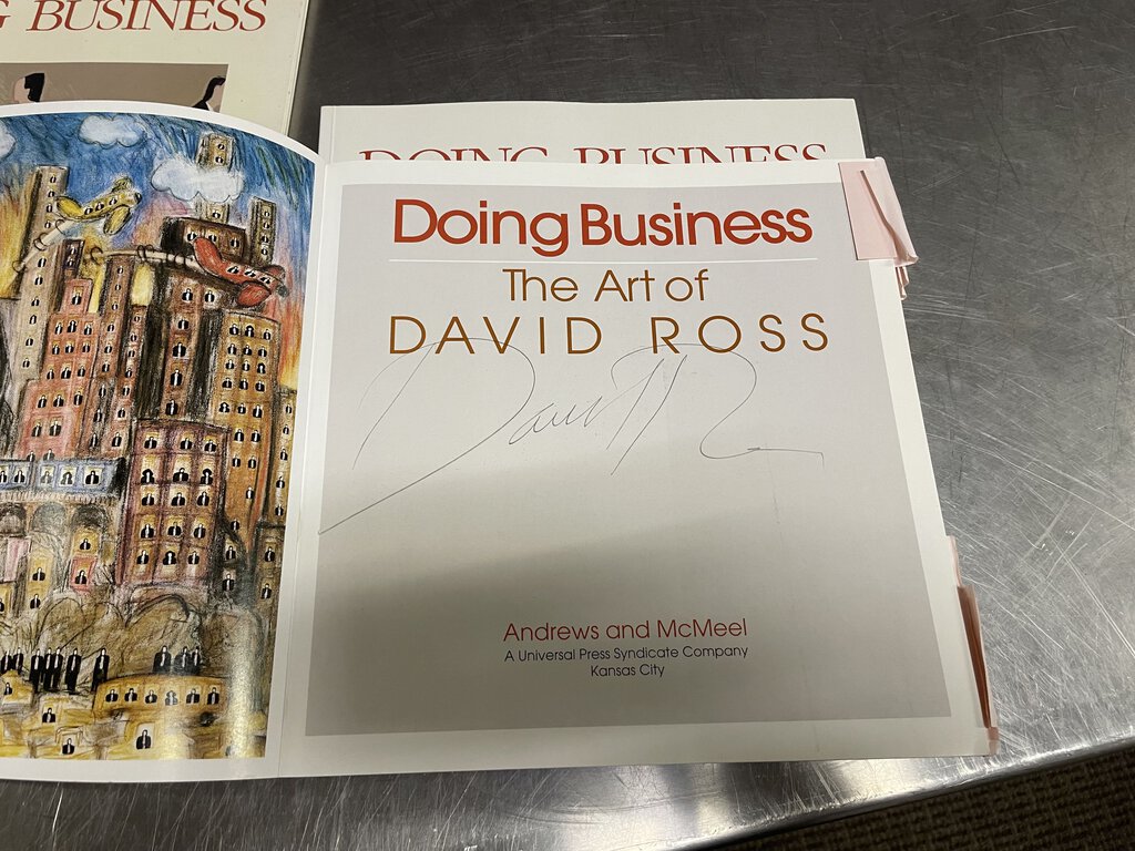 Doing Business The Art of David Ross Artist Signed Book