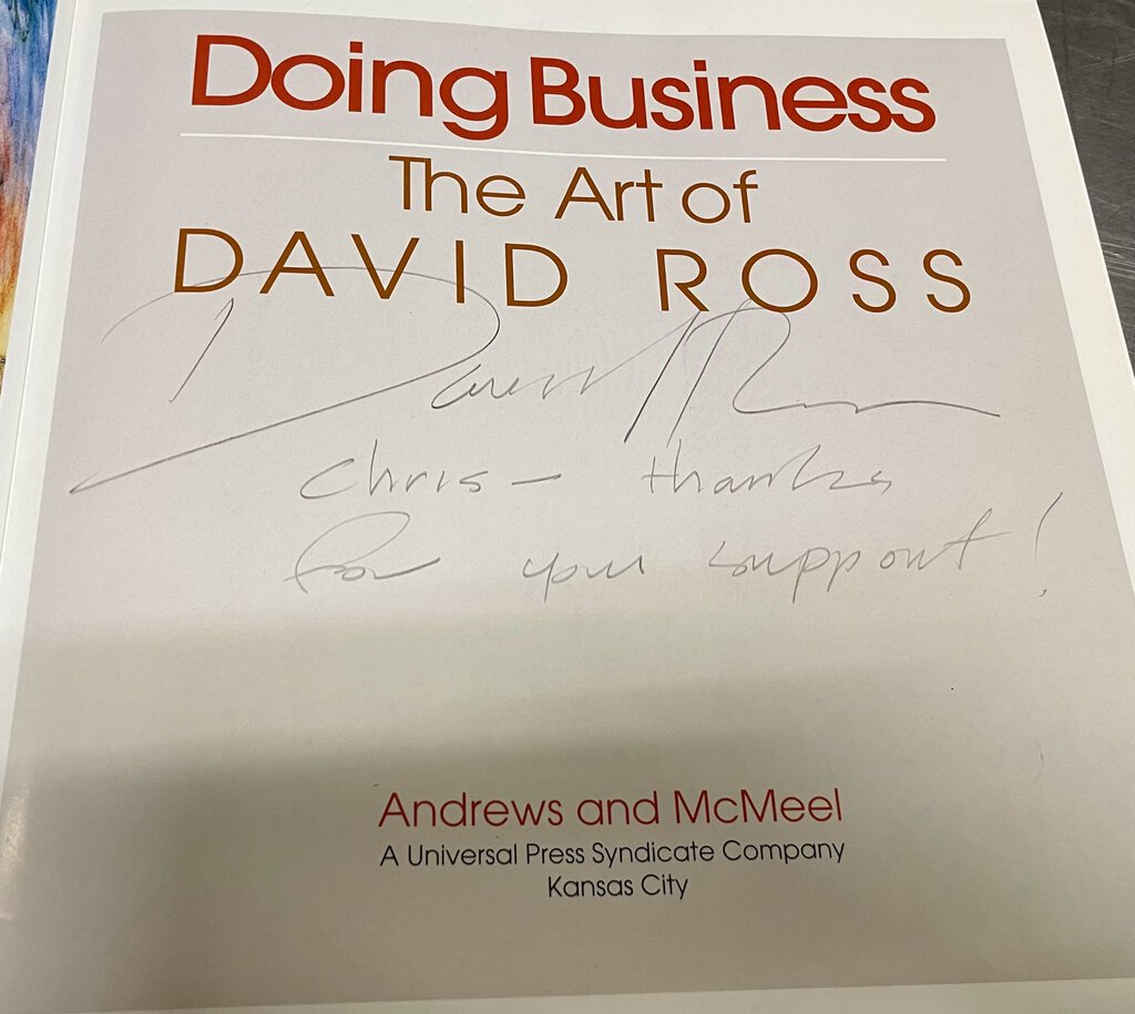 Doing Business The Art of David Ross Artist Signed Book