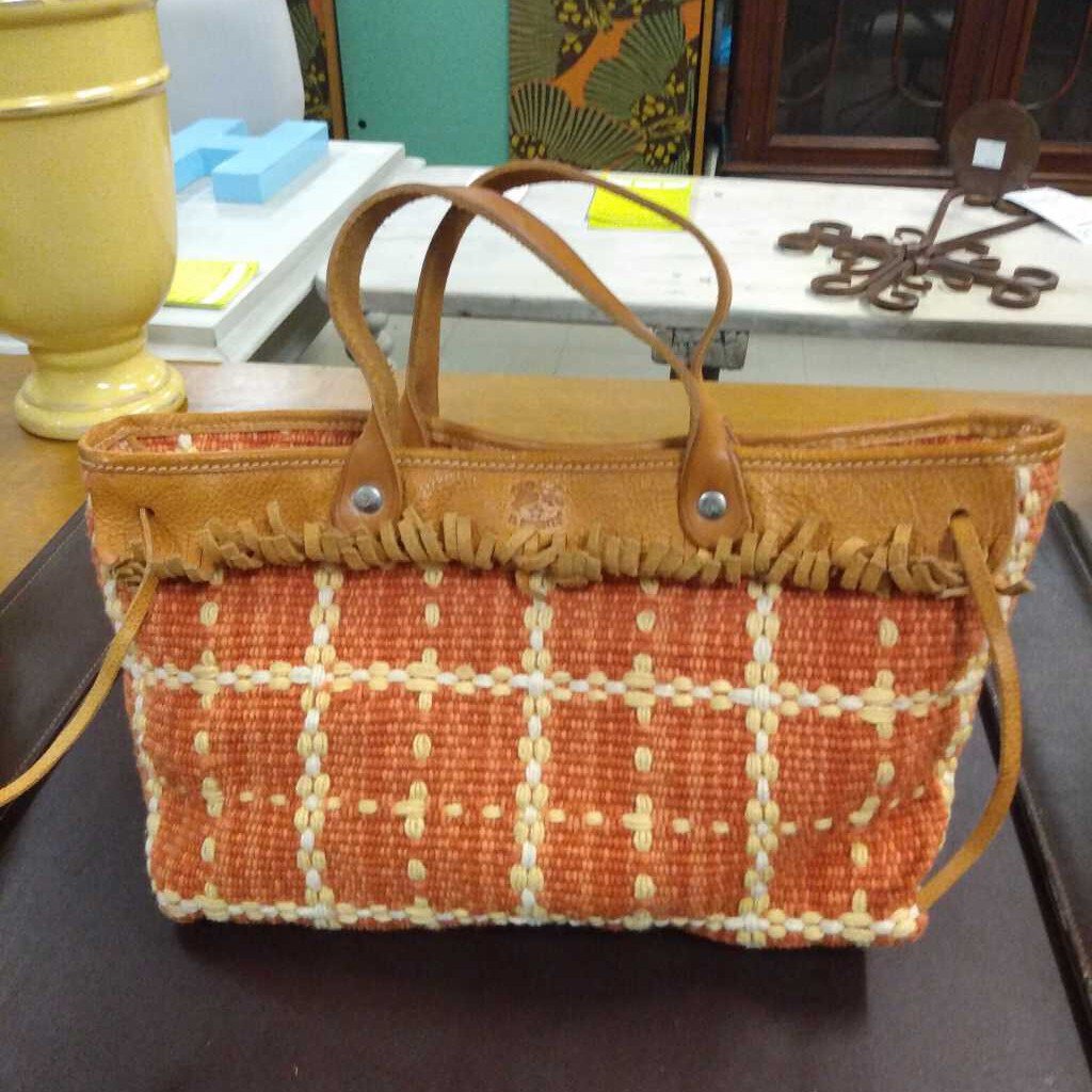 Wanny Di Filippo-Il Bisonte Woven Orange & Leather