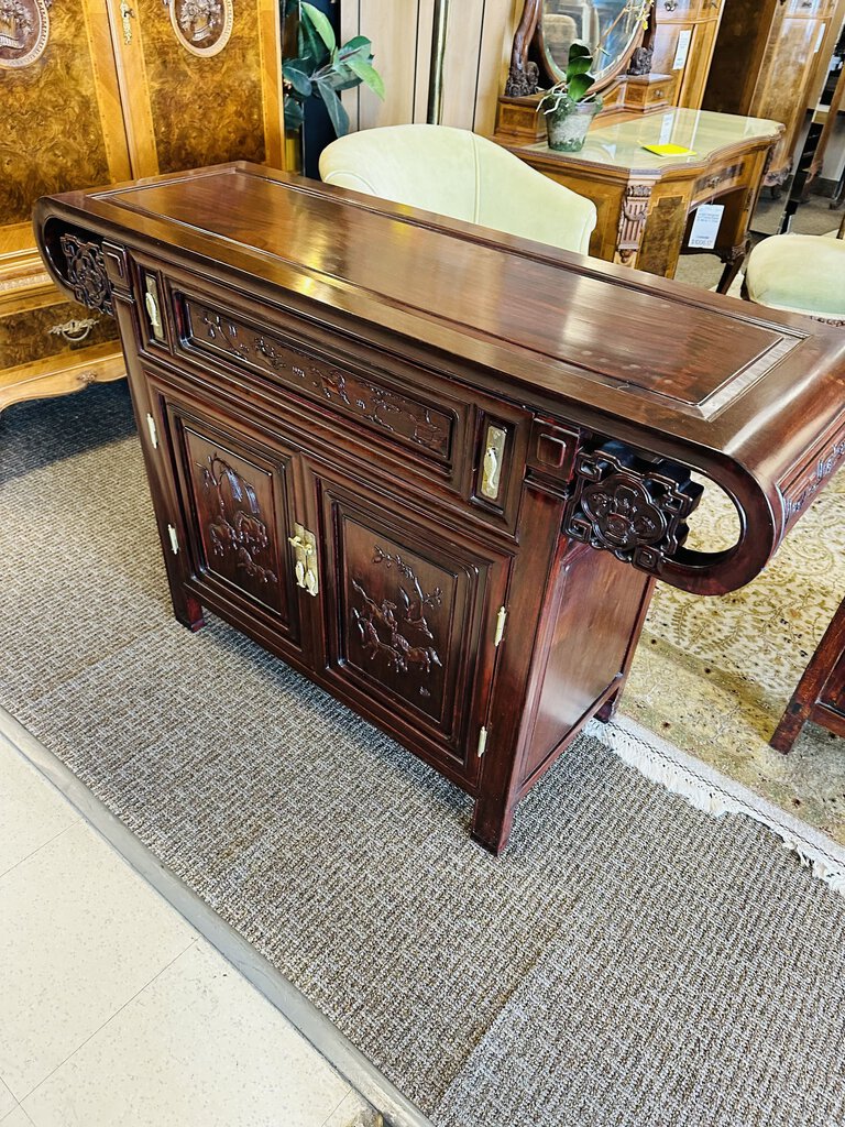 Chinese Carved Rosewood Altar Table 47x16x32