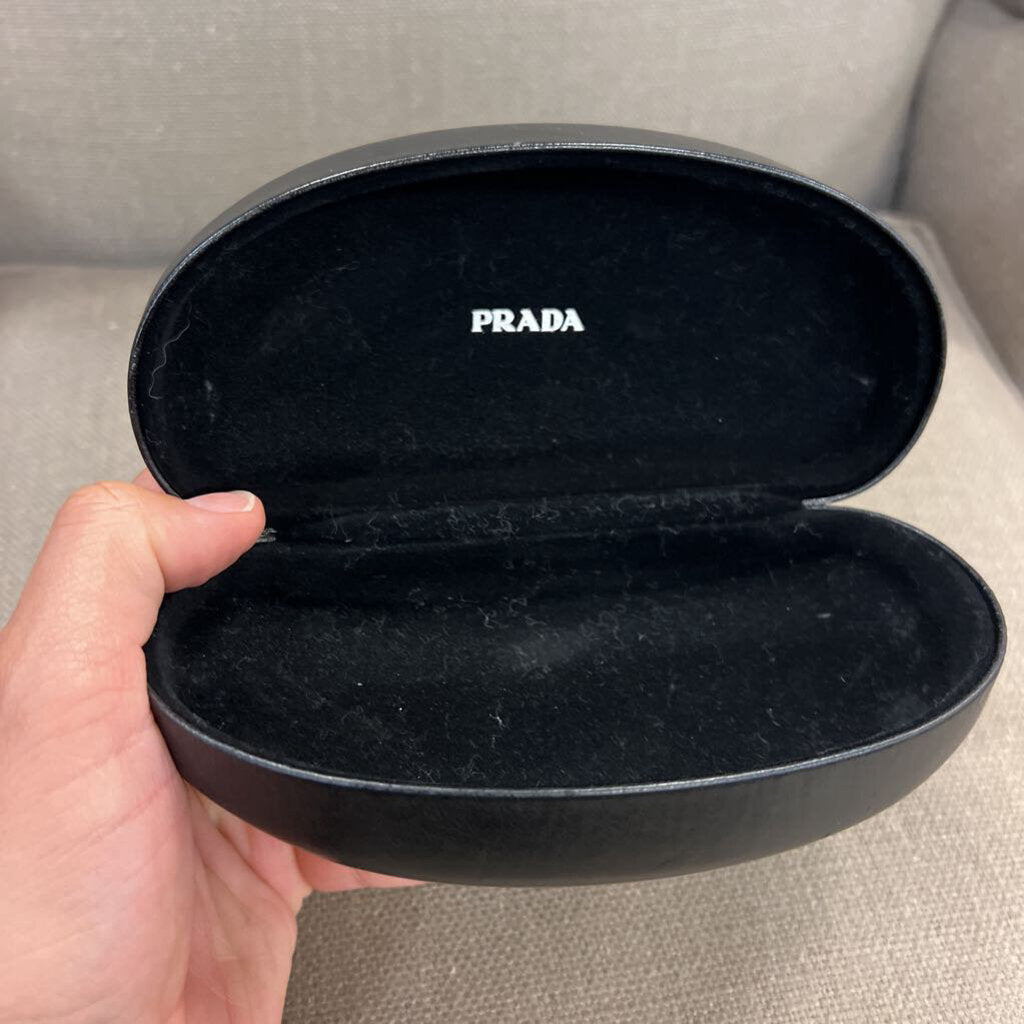 PRADA Leather Eyeglass HARDCASE BLACK