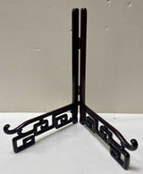 Chinese Lacquered Carved Hardwood Plate Stands (Set of 2)