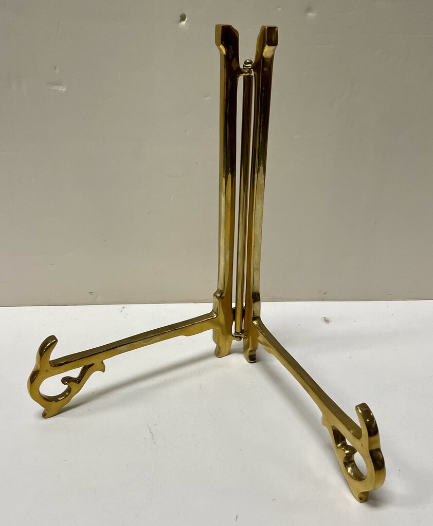 Chinese Solid Brass Hinged Plate Stand