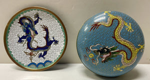 Vintage Cloisonne Dragon Tray