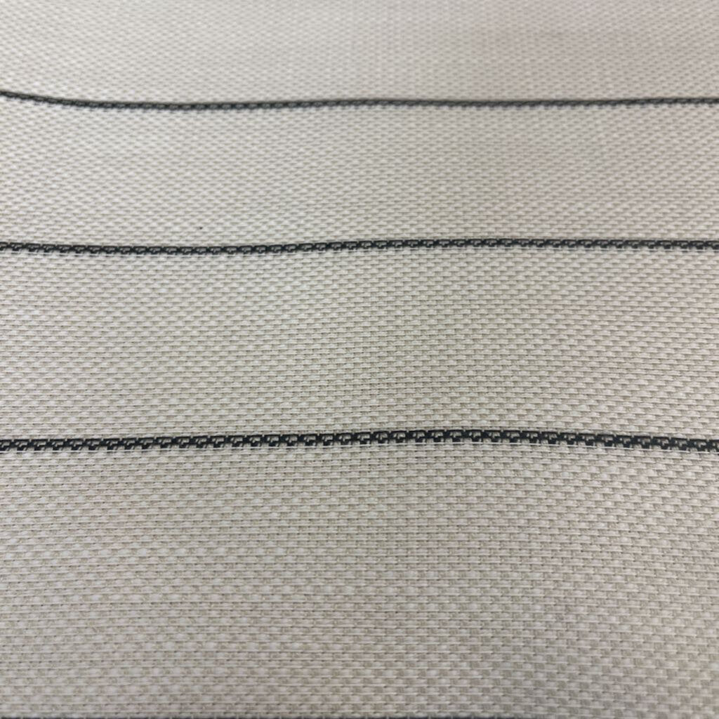 Black & Cream Narrow Stripe Upholstery Fabric 3 1/3 Yds