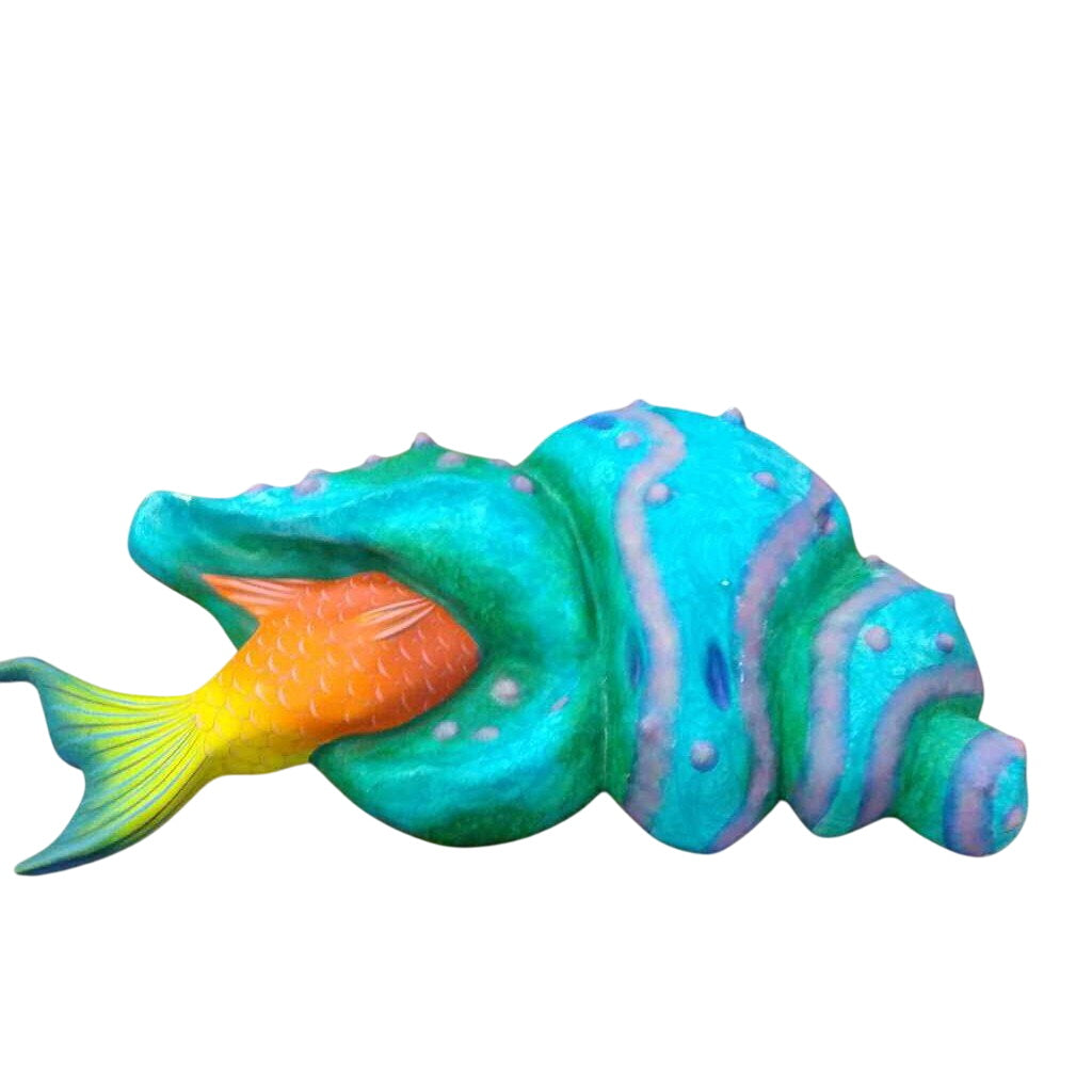 Watercolor Conch Shell w/Fish 24" by Miss Daisy's Consignment & Auction House
