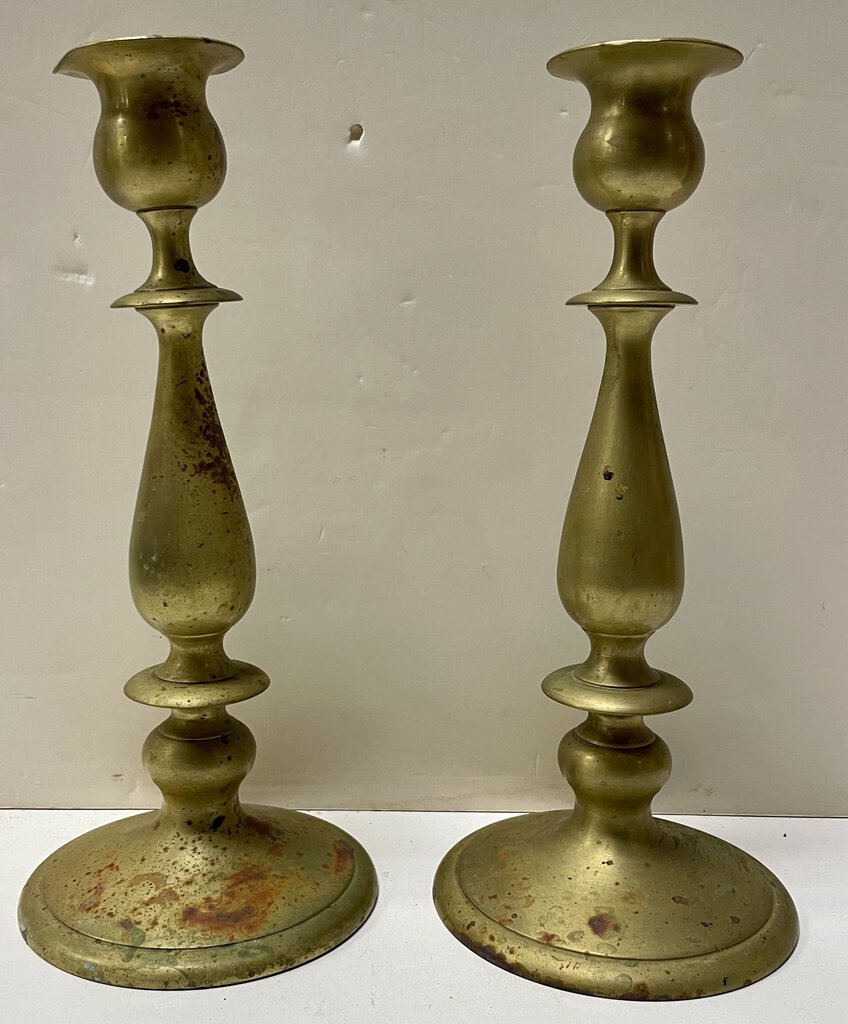 Vintage Classic Solid Brass Candlestick Holders (PAIR)