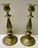 Vintage Classic Solid Brass Candlestick Holders (PAIR)