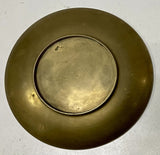 Vintage Solid Brass Chinese Engraved Marked Mini Dish