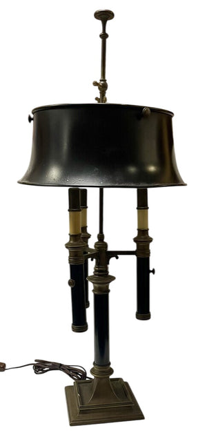 Vintage Chapman Bouillotte Triple Arm Solid Brass Lamp by Miss Daisy's Consignment & Auction House