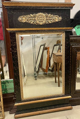 Bombay Co. Giltwood Neoclassical Trumeau Beveled Glass Mirror