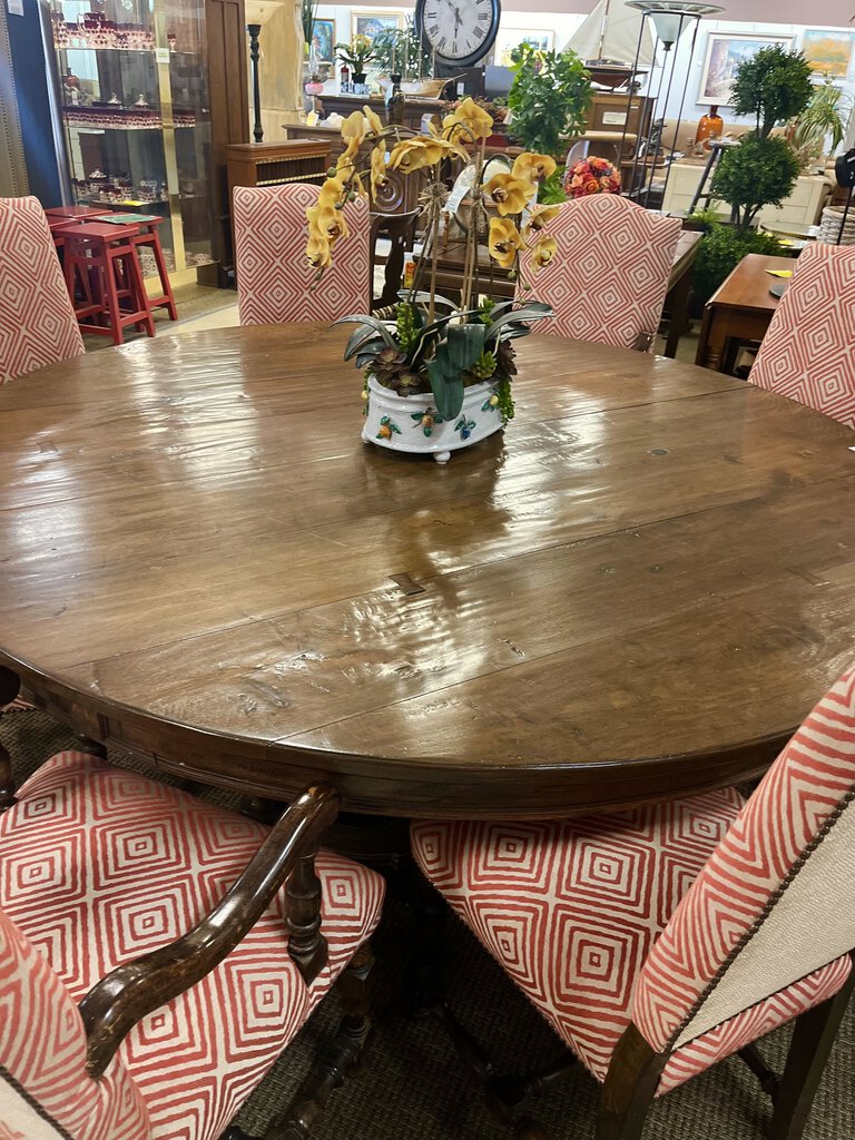 Andre Liardet 7' Walnut Dining Table 2 Leaves O. Chandler Family