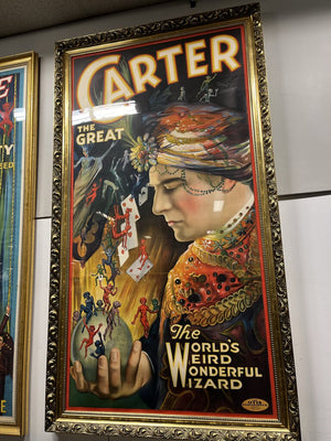 Carter The Great 3 Sheet Color 1930'S Cleveland Otis Lithograph