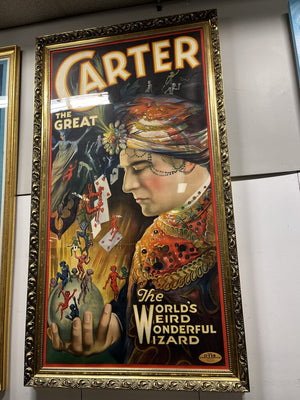 Carter The Great 3 Sheet Color 1930'S Cleveland Otis Lithograph