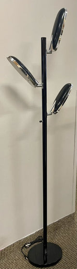 MCM Black Articulating 3 Arm, Oval Lamps, Floor Lamp