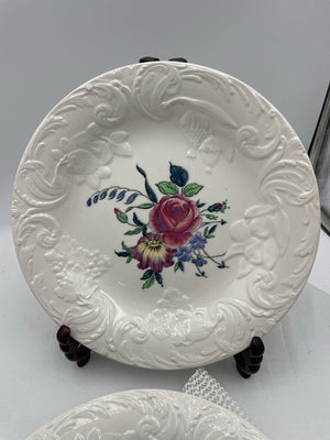 Antique 8.75" Wedgwood Etruria Porcelain Hand Painted Plates - Set of 6