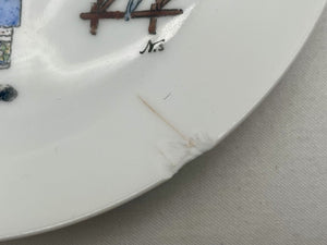 Vintage Pirkenhammer of Austria Hand Painted Gotham Shape Plates 6.75" (10Pcs)