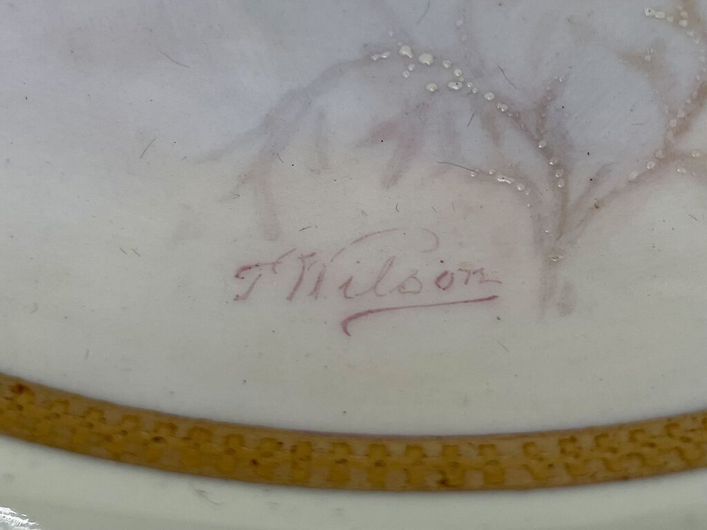 Royal Doulton S. Wilson Gilded Hand Painted Fish Plates (8Pcs)