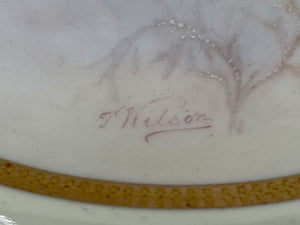 Royal Doulton S. Wilson Gilded Hand Painted Fish Plates (8Pcs)