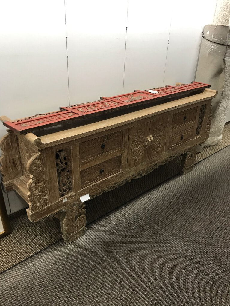 Balinese Teakwood Media Console Buffet