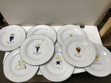 Pottery Barn Collectible Reindeer Salad Plate Set (8)