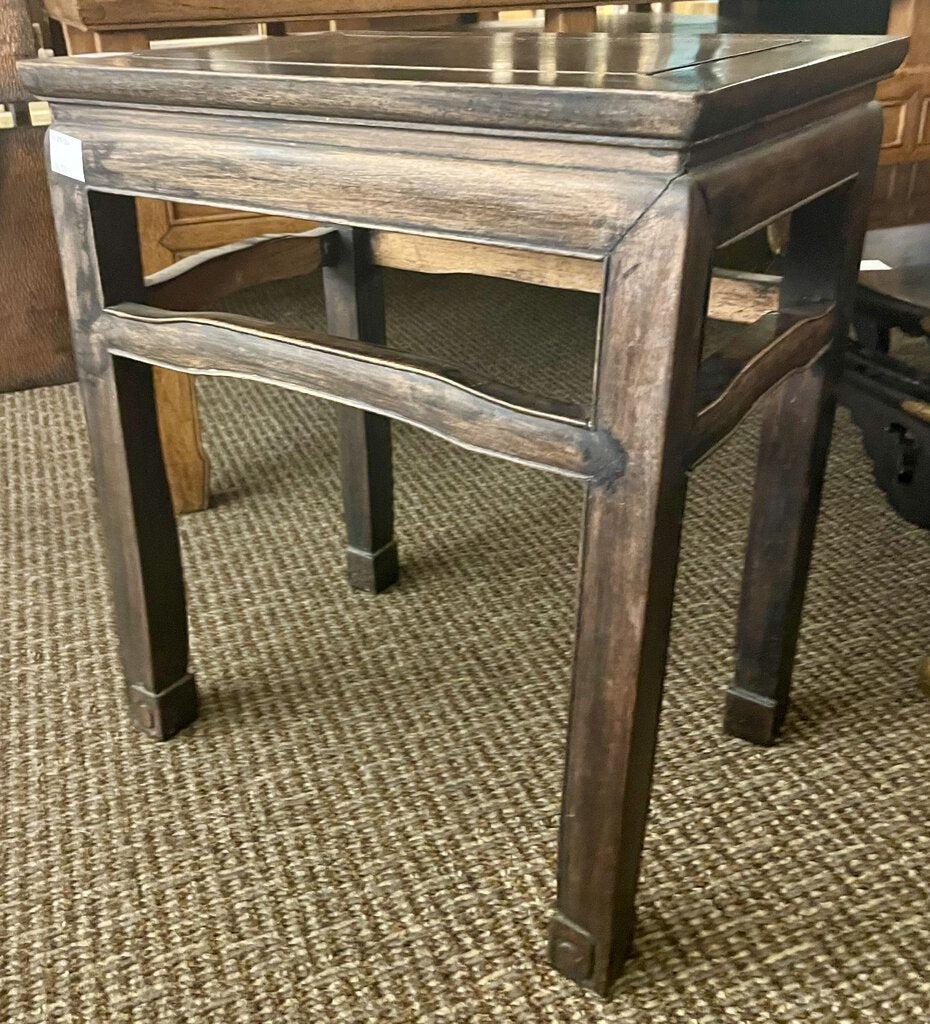 Vintage Asian Style Lacquered Mahogany Side Table