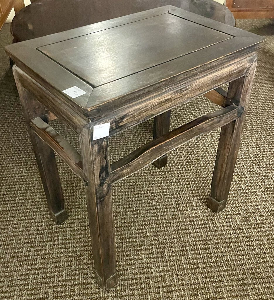 Vintage Asian Style Lacquered Mahogany Side Table