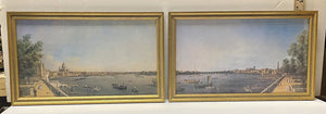 Canaletto The Thames and City of London / Westminster Prints (PAIR)