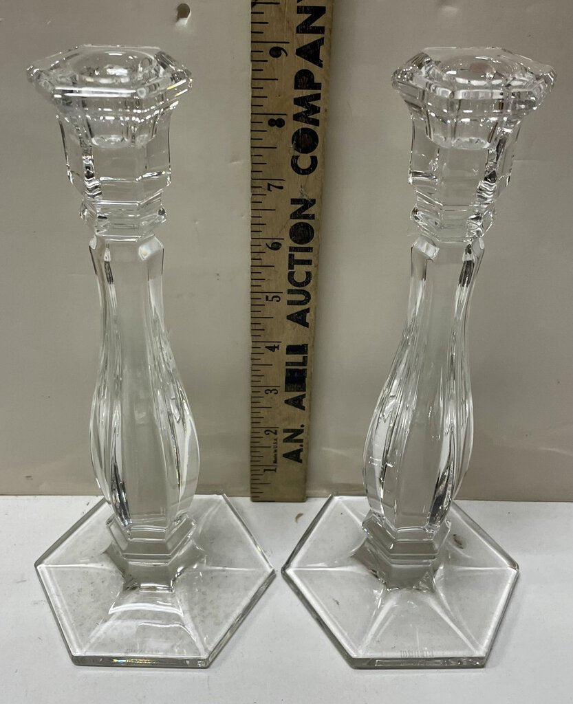 Tiffany and Co. Crystal Candle Stick Holders (PAIR)