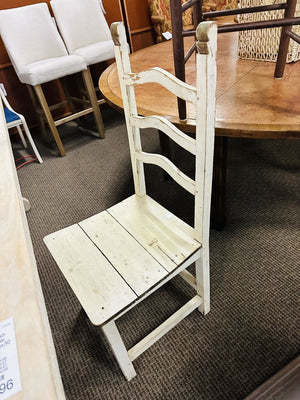 French Shabby Chic Ladder Back Chairs (set of 4)