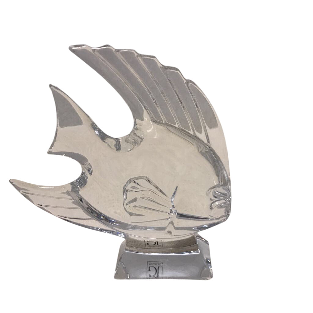JG Durand Vintage Angelfish Figurine Cristal