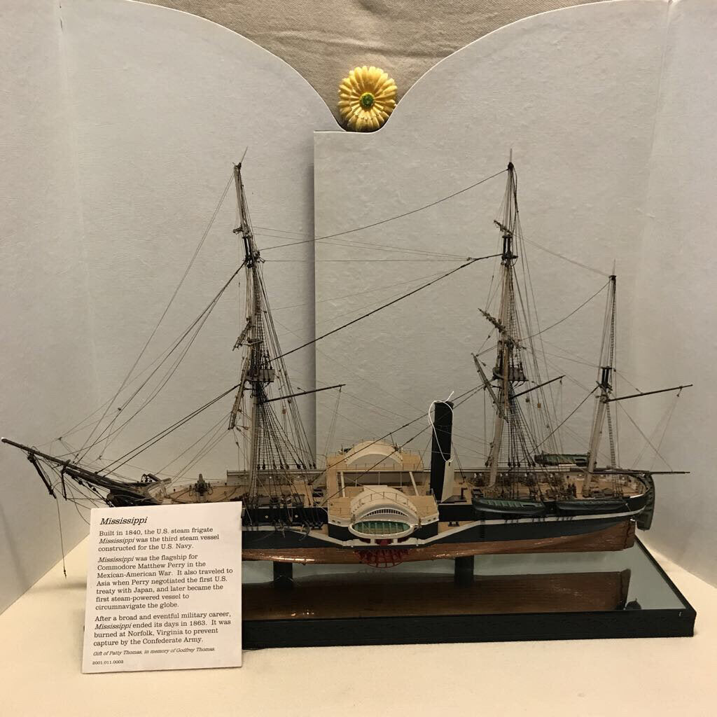 USS Mississippi Model Ship - Museum Quality W/ Custom Stand & Wiring