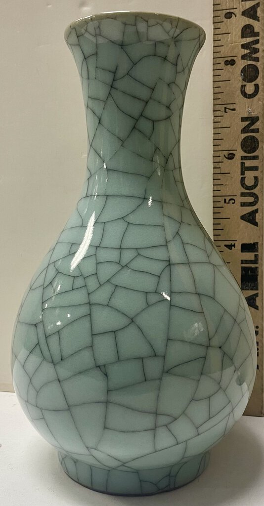 Turquoise Crackle Glaze Vase