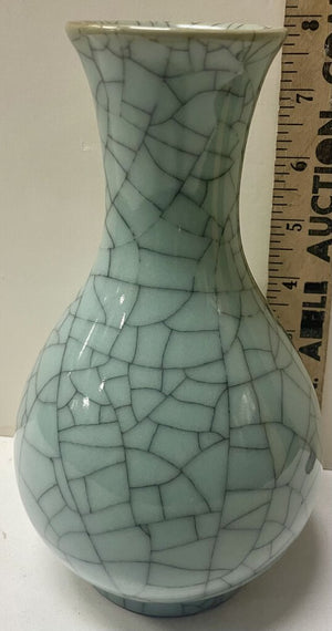 Turquoise Crackle Glaze Vase