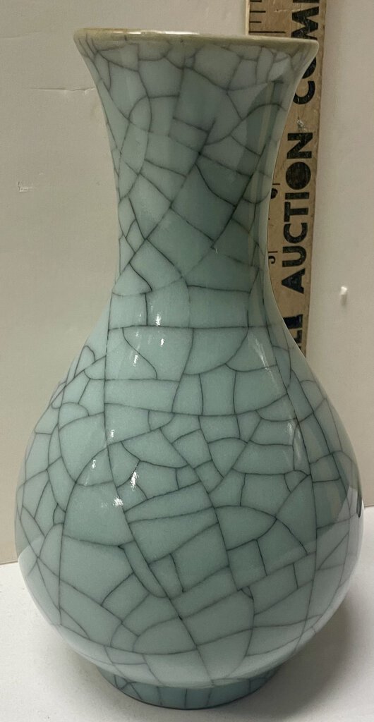 Turquoise Crackle Glaze Vase