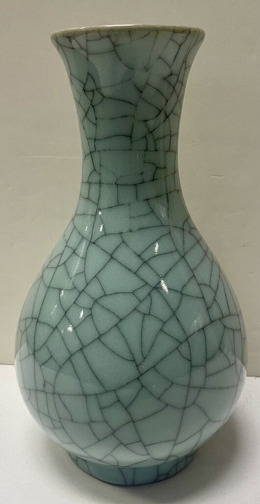 Turquoise Crackle Glaze Vase