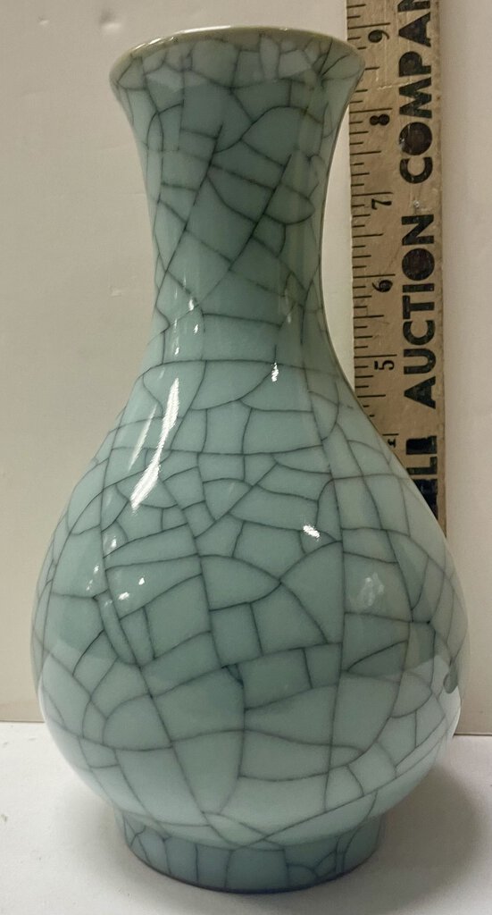 Turquoise Crackle Glaze Vase