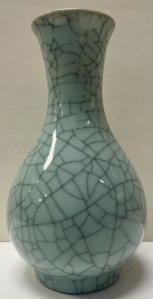 Turquoise Crackle Glaze Vase