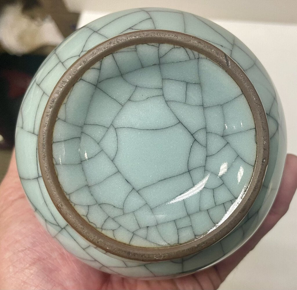 Turquoise Crackle Glaze Vase