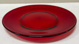 Vintage Anchor Hocking Ruby Red Salad Plates (Set of 11)