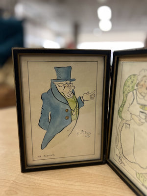 Set of 2 DICKENS Framed Wilson Art