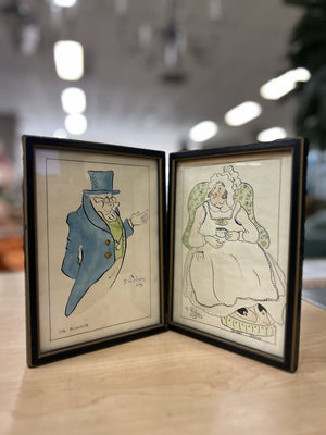 Set of 2 DICKENS Framed Wilson Art