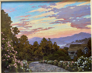 Jeff Sojka Roses on Encino Drive Oil on Canvas Signed