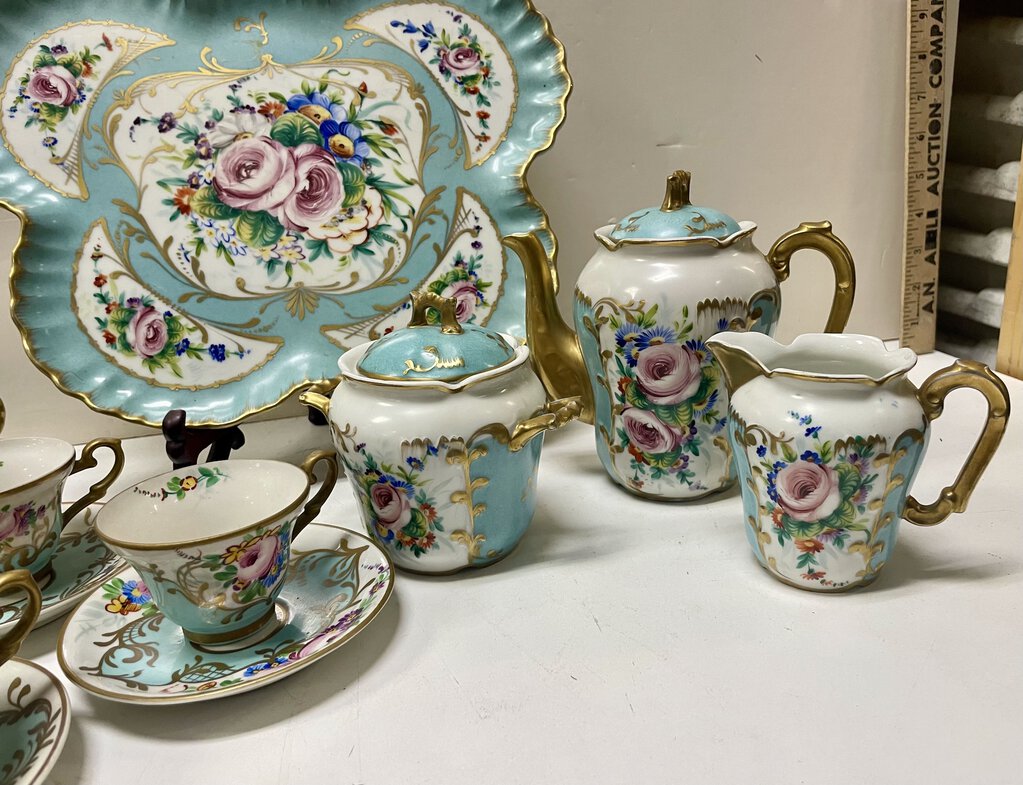 Early 20th C. Albert Pillivuyt and Fils Limoges Coffee Set (18 Pieces)