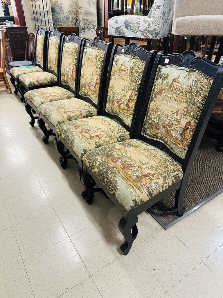 Dining Chairs Toile Fabric Design (set of 6)