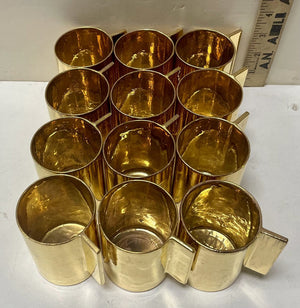 Vintage Gold Flat Handled 6oz.Cups (6 Set)